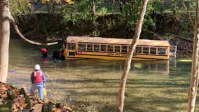 Multiple injuries reported after bus carrying students crashes into Bushkill Creek in Easton