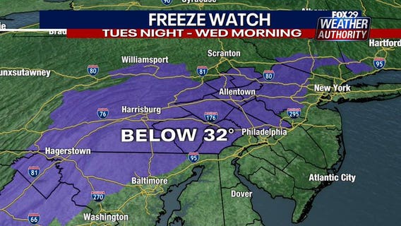 Weather Authority: Few showers expected Election Day ahead of freeze watch