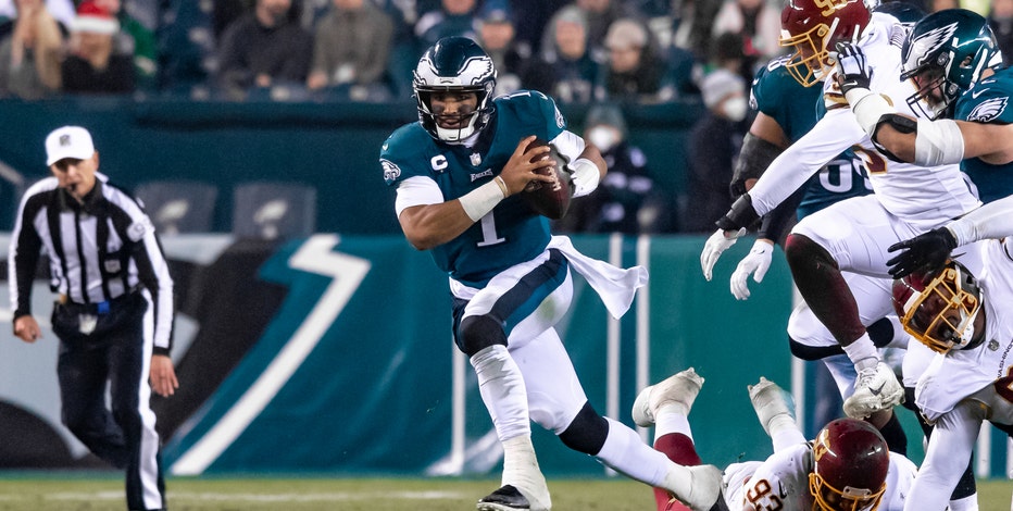 Eagles beat Washington, get help to clinch playoff berth