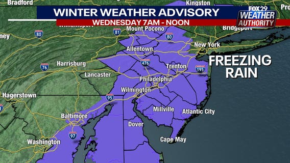 Weather Authority: Freezing rain creates slick conditions for Wednesday morning commute
