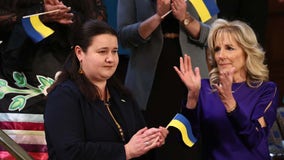 US leaders show Ukraine support by wearing blue and yellow at State of the Union