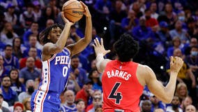 Maxey breaks out for 38 points, 76ers beat Raptors in Game 1