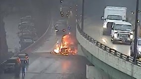 Both lanes of I-95 near Ben Franklin Bridge reopen after truck fire halts traffic