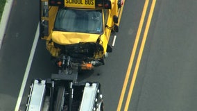 Police: New Jersey school bus crashes with child on board, both drivers injured