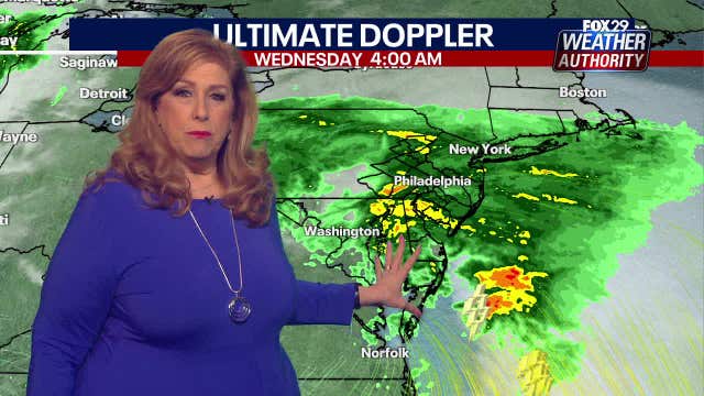 Weather Authority: Storm system brings heavy downpours to Delaware Valley on Wednesday