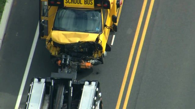Police: New Jersey school bus crashes with child on board, both drivers injured