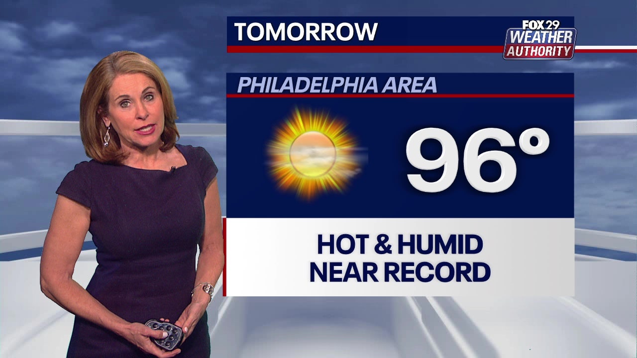 Weather Authority: Most of Delaware Valley will rise into the 90s on Tuesday