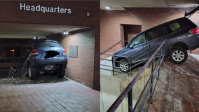 Suspected drunk driver crashes into police station, says she was ‘following her GPS’