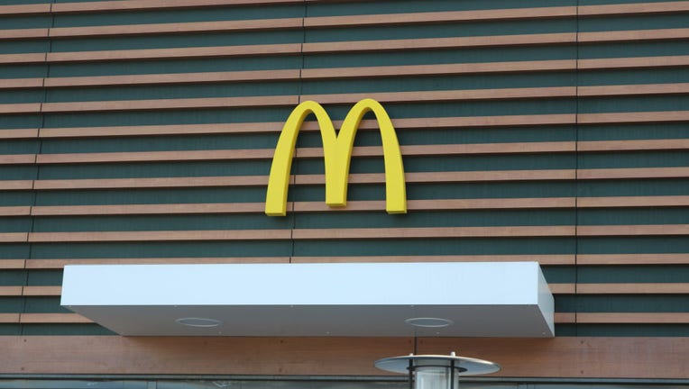 The logo of the McDonald's fast food chain seen at one of