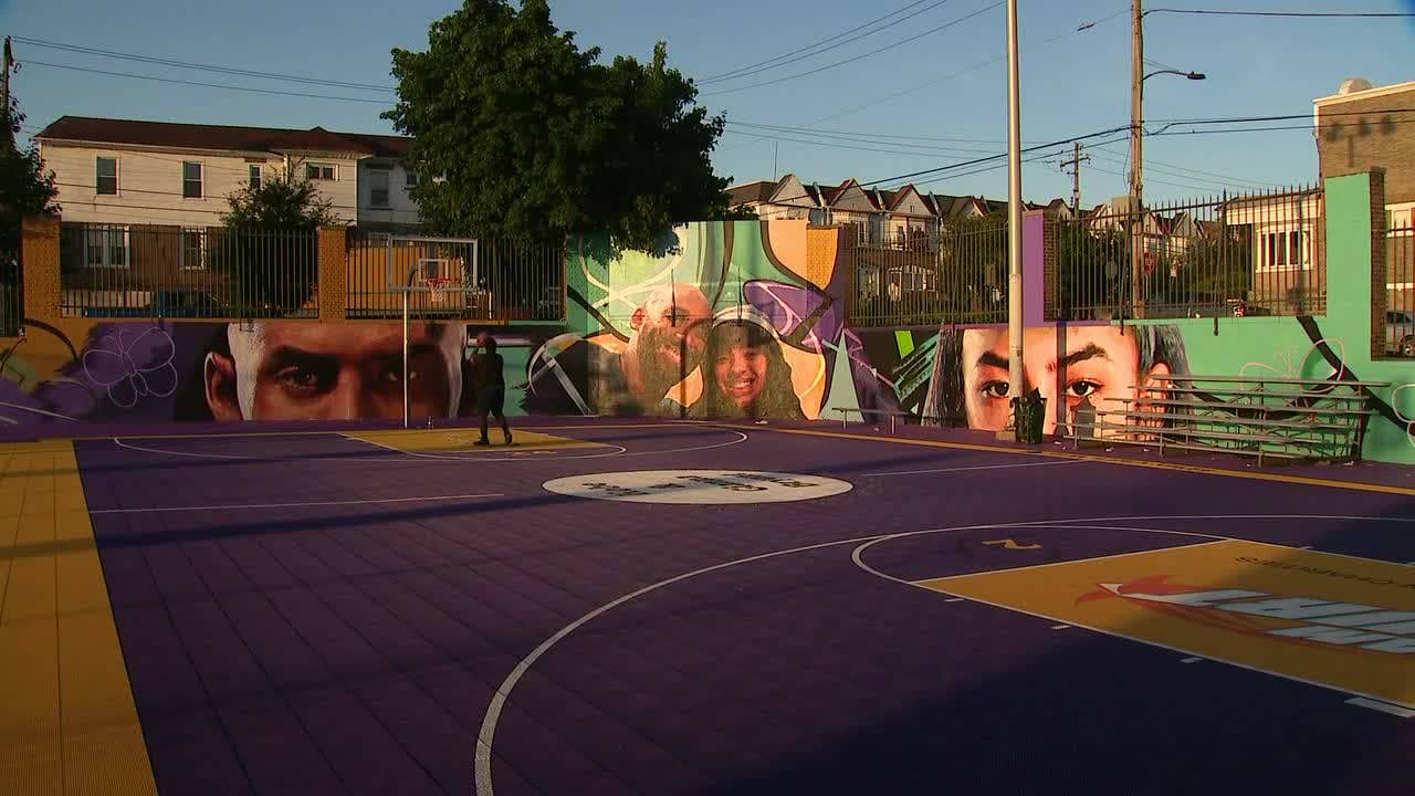 Lakers Video: The Kobe And Gianna Bryant Dream Court Opens At Pearson Park  In Anaheim