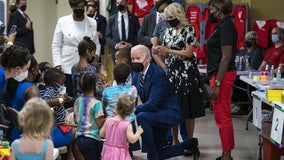 Biden visits COVID-19 vaccine clinic as kids 6 months and up receive their 1st shot