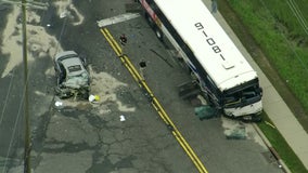 Officials: Atlantic County man dead, at least 12 injured after NJ Transit bus, car collide