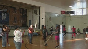 Philadelphia police hold jump rope contest for kids
