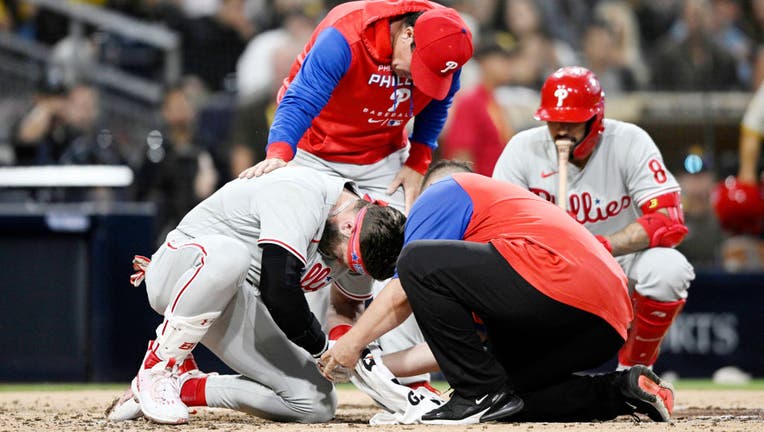 MLB fans mock Bryce Harper as injured star says he can play until the age  of 45: He's not even playing in April