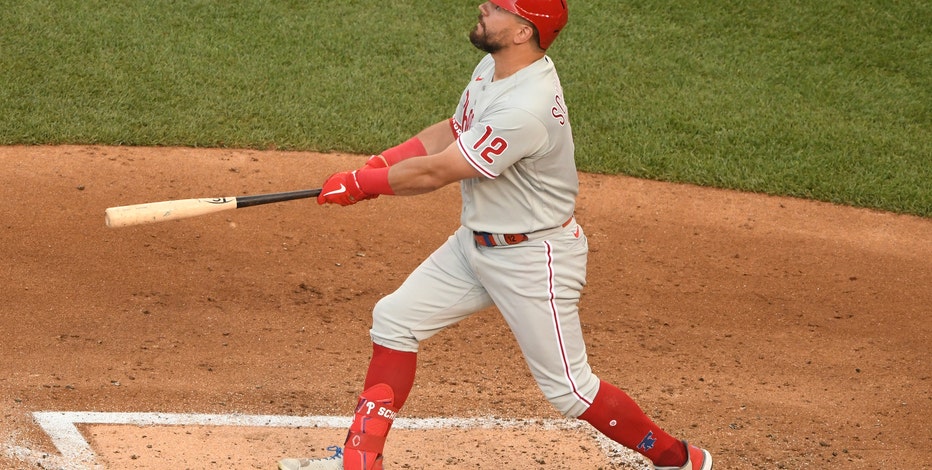 Schwarber hits 2 homers as Phils thump Nats, 12th win in 14 - WTOP