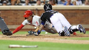 Vierling, Phils star on defense, end Mets' 6-game win streak