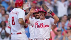 Gibson perfect thru 6, Schwarber's HR lifts Phils over Nats