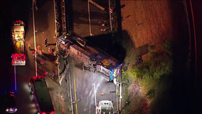 NJ Turnpike crash: 2 killed, 3 others seriously injured after Megabus traveling to Philadelphia overturns