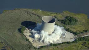 Cooling tower at former Cape May County power plant imploded