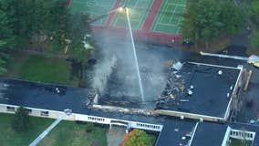 Roof of Ewing Senior and Community Center collapsed as crews battled 3-alarm fire
