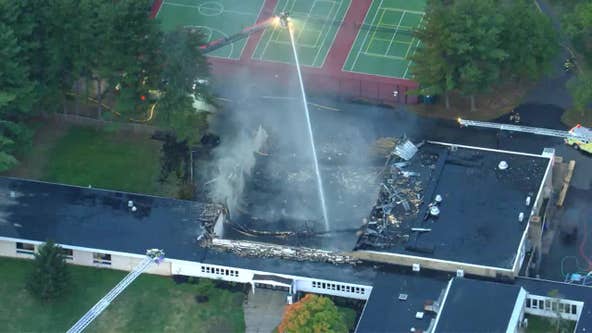 Roof of Ewing Senior and Community Center collapsed as crews battled 3-alarm fire