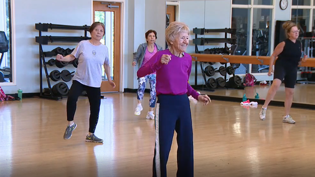 Age is just a number: 96-year-old woman stays strong by attending dance classes at a local health club
