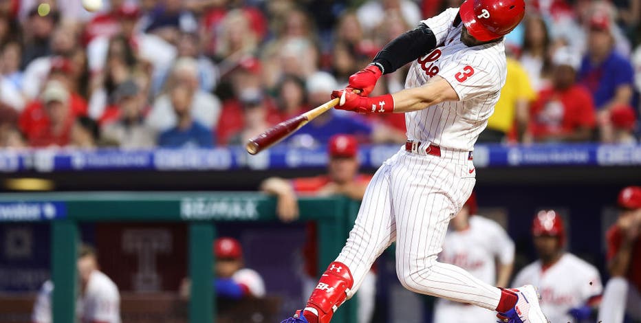 Bryce Harper lauds Kyle Schwarber's toughness as Phillies hitter breaks the  record for most home runs in NLCS history