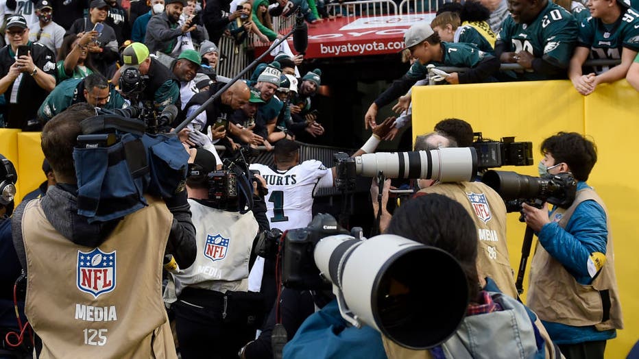 Philadelphia Eagles QB Jalen Hurts reflects on railing collapse