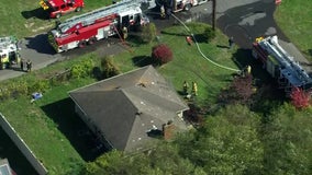 Burlington County house fire reportedly injures firefighter