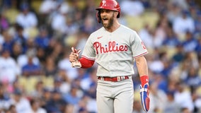 Harper, Machado tangle in wild card NLCS between Phillies, Padres