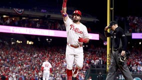 Schwarber powers Phillies in postseason with mythical homers