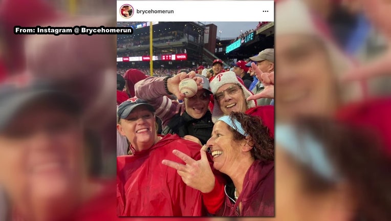 Woman who grabbed Harper's iconic NLCS home run ball shares her