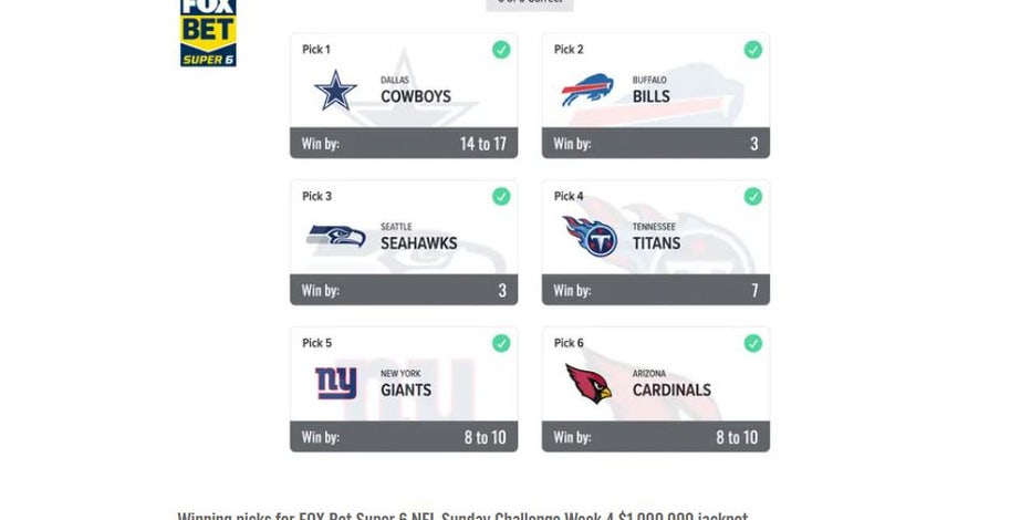 FOX Bet Super 6: Win Terry's $100,000 in Week 10 NFL Sunday