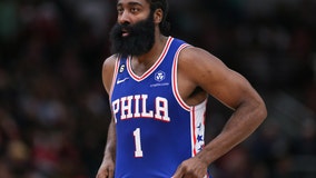 76ers star Harden out a month with right foot tendon strain