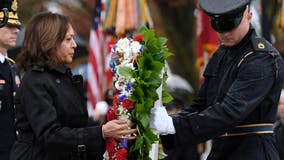 'You make America stronger': Harris says in Veterans Day wreath laying ceremony