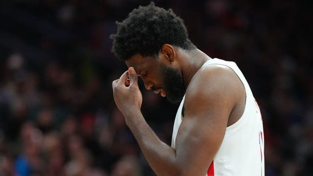 76ers C Embiid out at least 2 games with sprained left foot