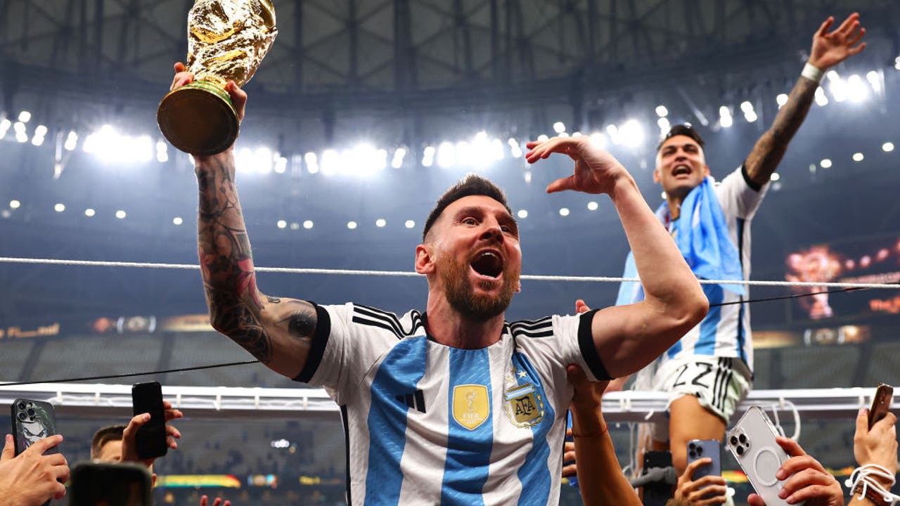Fans spot Lionel Messi wore different shirt immediately after lifting World  Cup following Argentina's win over France