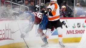 Lehkonen scores short-handed goal, Avs hold off Flyers 3-2