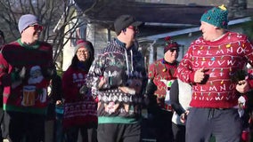 Runners braced the cold in the festive 5th annual Ugly Sweater Run in Haddon Township