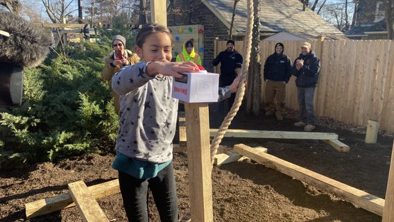 'I'm really happy': Philadelphia girl's dream obstacle course is now a reality thanks to Make-A-Wish