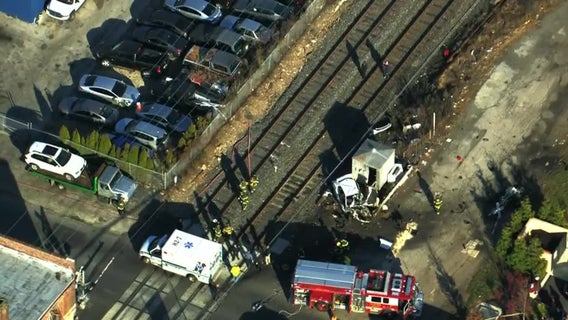Officials: 2 injured, hospitalized after SEPTA train hits car in Lansdowne