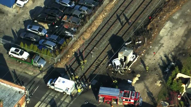 Officials: 2 injured, hospitalized after SEPTA train hits car in Lansdowne