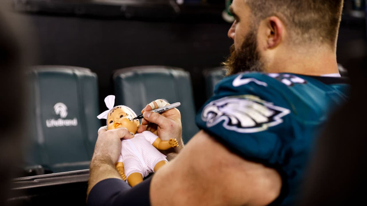 What have we done?' Jason Kelce's daughter wakes up singing Eagles fight  song from her crib