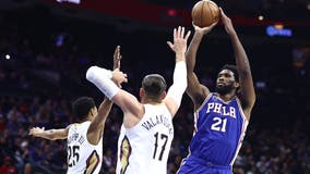 Embiid leads 76ers past Pelicans, Williamson hurts hamstring