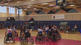 'I love the intensity of the game': Dozens of students compete in wheelchair basketball tournament