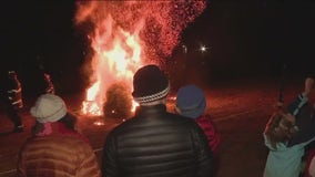 Montgomery County church hosts Christmas tree burning to promote fellowship