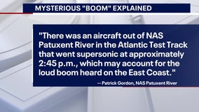 Offshore sonic boom rumbles parts of New Jersey, Delaware