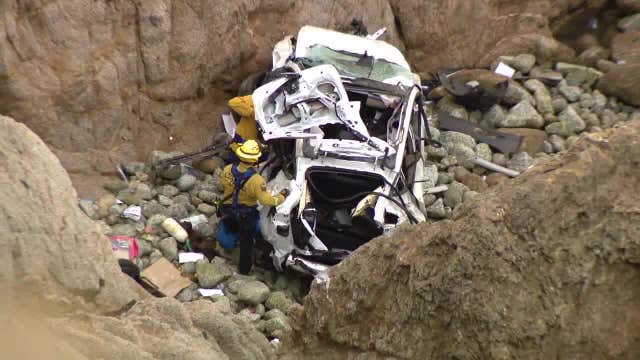 Tesla driver who drove family over Devil's Slide cliff charged with attempted murder