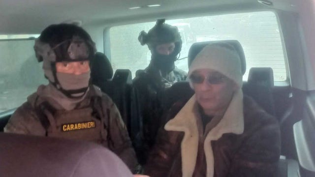 Italy's No. 1 wanted Mafia boss arrested after 30 years on the run