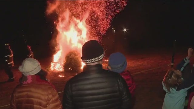 Montgomery County church hosts Christmas tree burning to promote fellowship